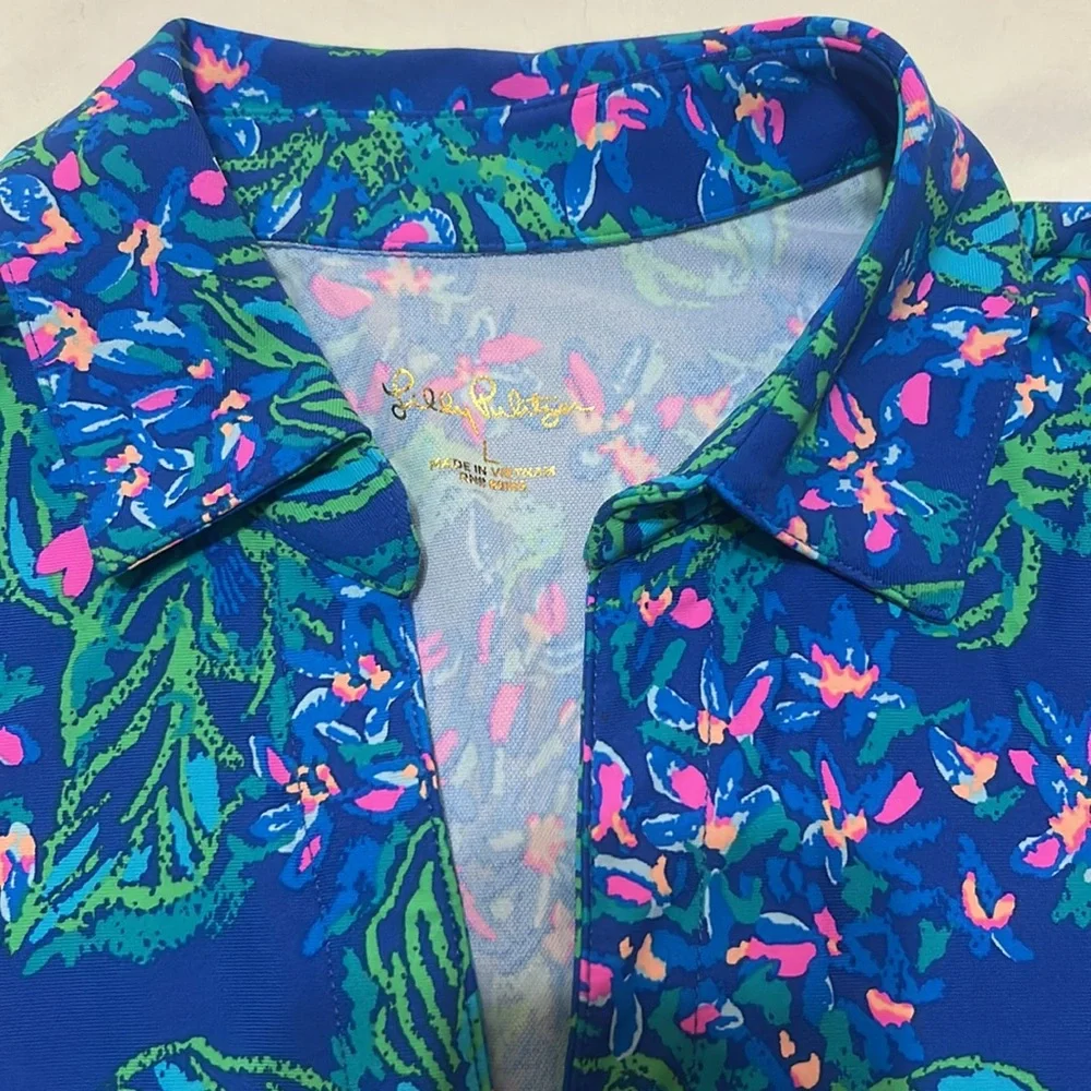 Lilly Pulitzer Button-Up Blouse size L  like new - Picture 2 of 6